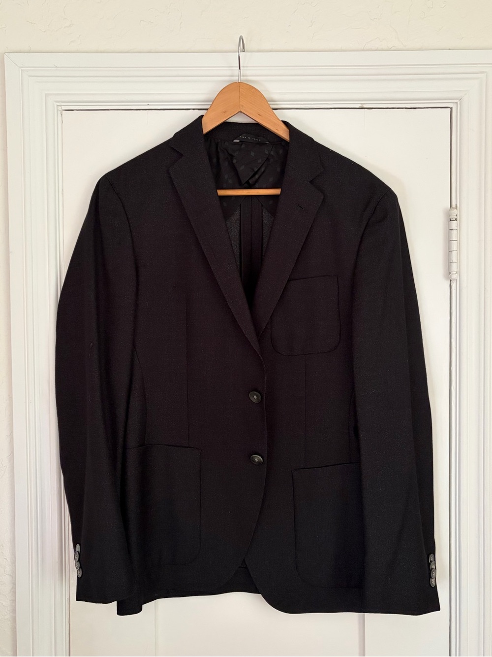Hugo Boss Men's Black Two-Button Sport Coat